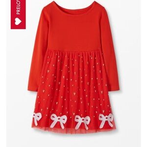 Hanna Andersson heart / bow dress